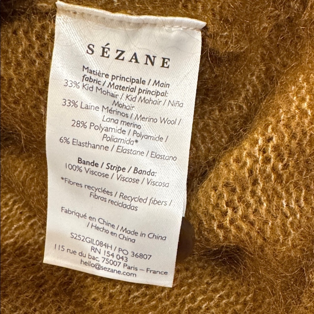 Sezane Evi Cardigan in Olive Green Sz XS/S - Picture 7 of 10